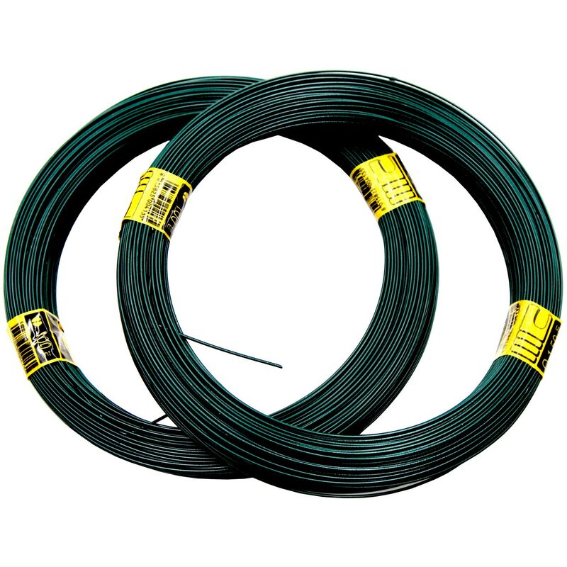 foto del prodotto nextradeitalia - 5pz filo di tensione plastificato per rete per recinzioni diametro 2,1-2,8mm. (100mt)