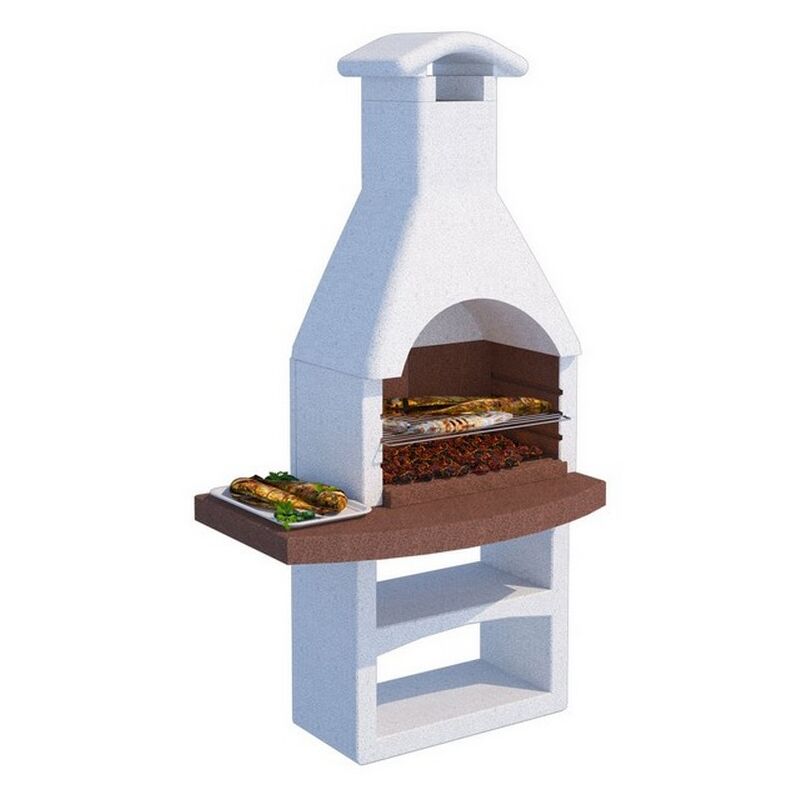 foto del prodotto nextradeitalia barbecue in cemento vesuvio con griglia cm. 114x70x216 h kg. 370