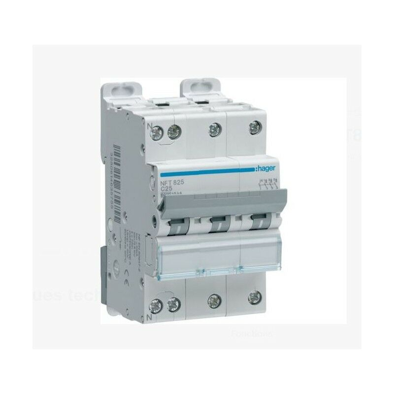 foto del prodotto nft840 interruttore magnetotermico 3p n 40a 3 mod curva c - hager