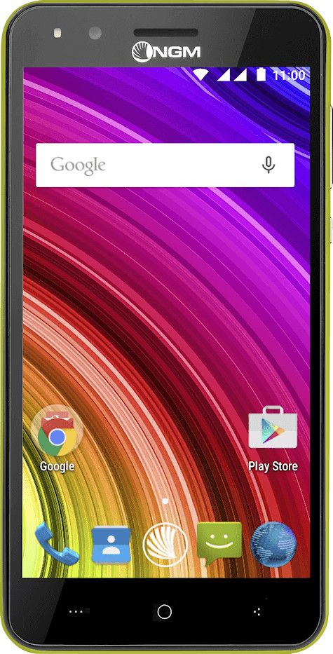 foto del prodotto ngm mobile you color e507 plus 12,7 cm 5 0,512 gb 8 gb doppia sim nero, lime 2000 mah
