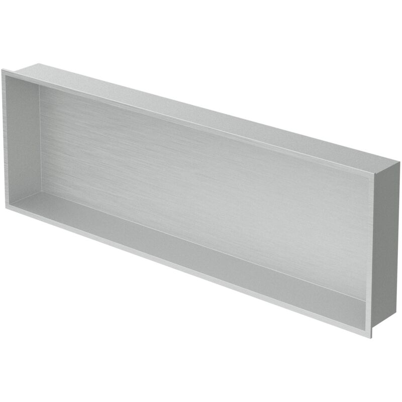 foto del prodotto nicchia a parete in acciaio inossidabile 90x30x10 cm argento nicchia per doccia con telaio ripiano incorporato nicchia piastrellabile per bagno