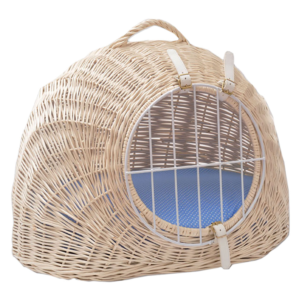foto del prodotto nicchia aum ller in vimini con cuscino l 50 x p 39 x h 44 cm