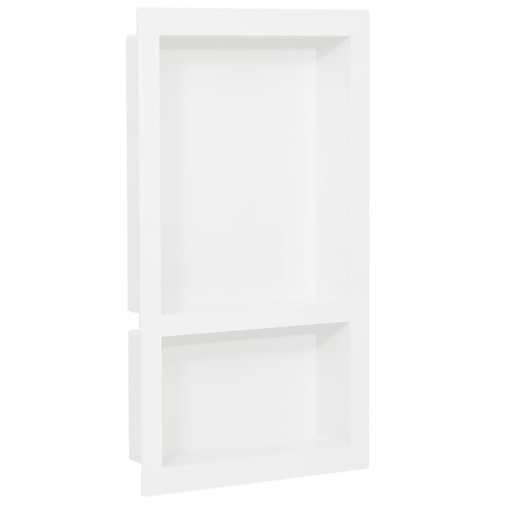 foto del prodotto nicchia da doccia con 2 scomparti bianco lucido 41x69x9 cmcod mxl 82321