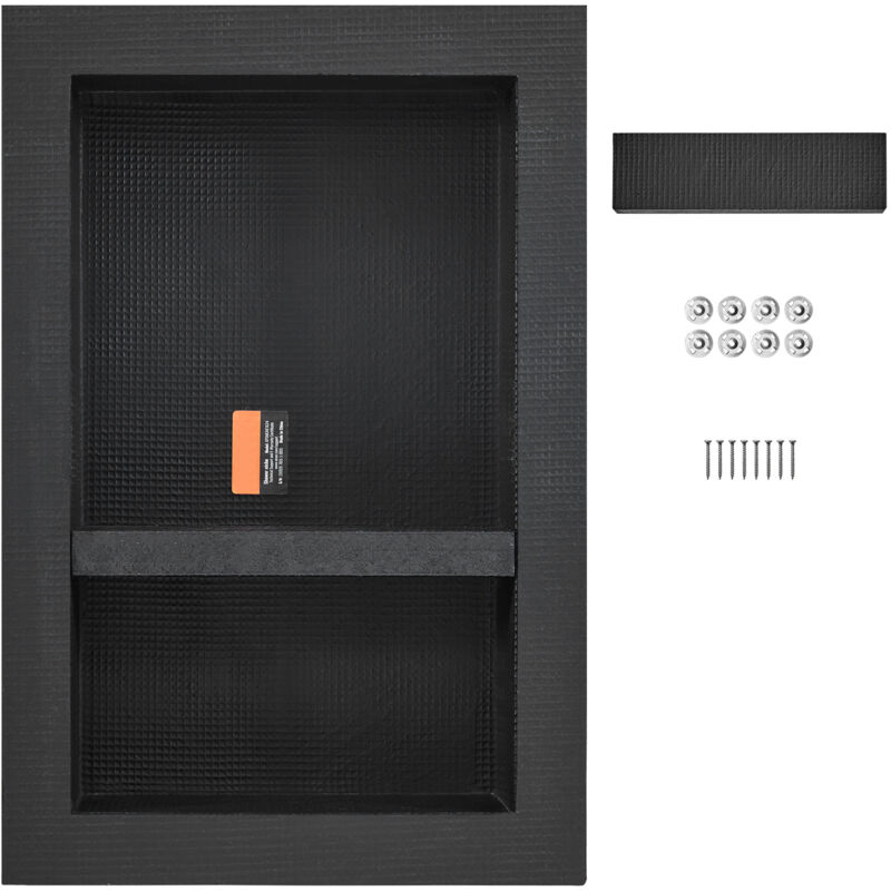 foto del prodotto nicchia da incasso per bagno doccia 40,64 x 60,96 x 10 cm, nicchia da parete spazio doppio in plastica xps impermeabile, nicchia da incasso a parete