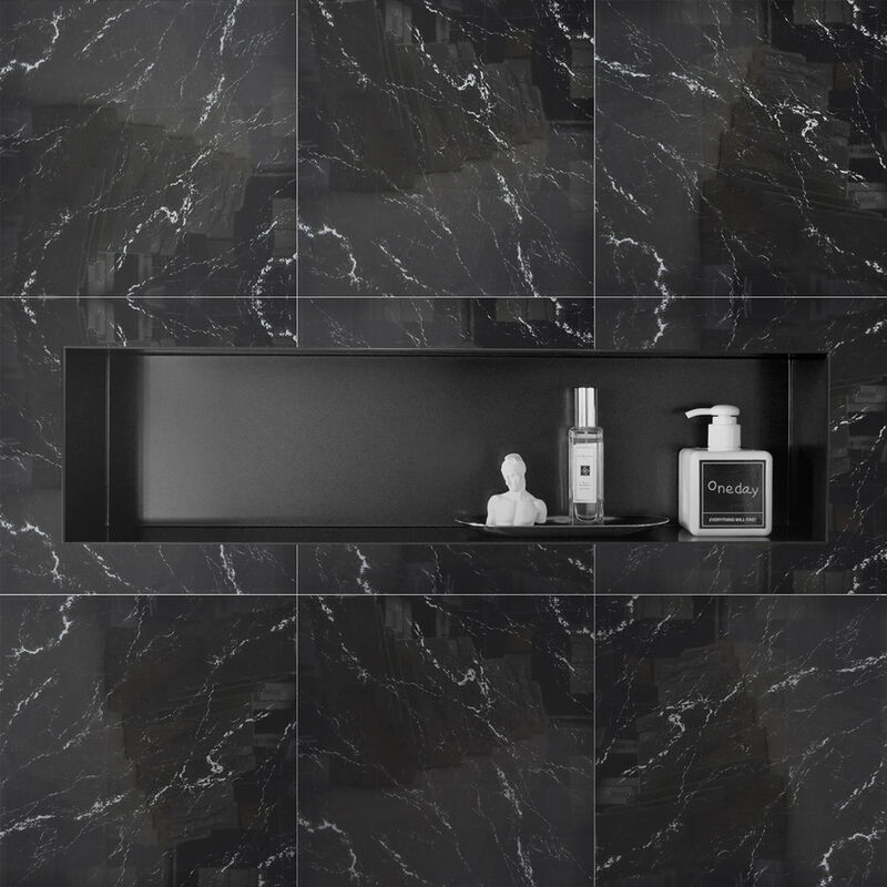 foto del prodotto nicchia da parete bs156010 senza cornice 15 x 60 x 10 cm colore selezionabile acciaio satinato