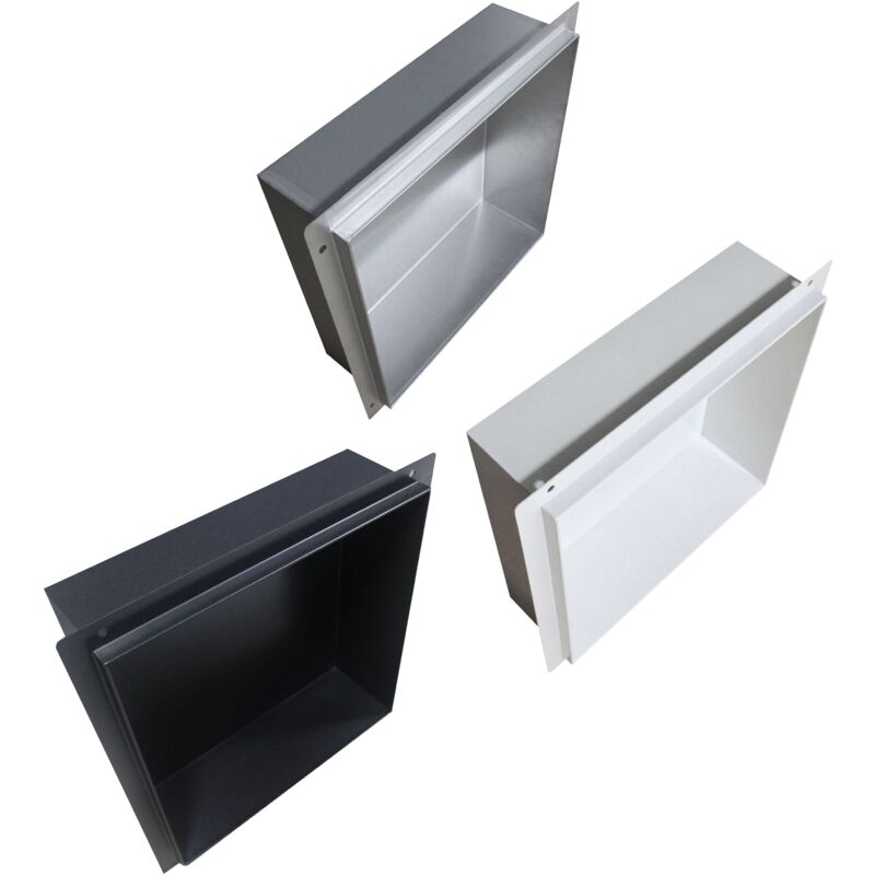 foto del prodotto nicchia da parete bs303010 senza cornice 30 x 30 x 10 cm colore selezionabile nero