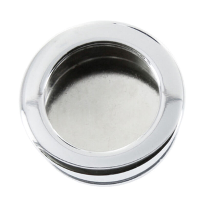foto del prodotto nicchie tonde x antine scorrimento mm.40 ottone cromo lucido. prezzo per 1 pezzo.