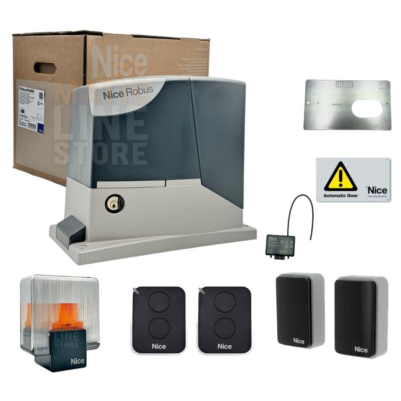 foto del prodotto nice robus kit 400 bd 24v per cancelli scorrevoli fino a 400 kg rb400bdkce