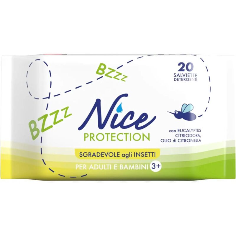 foto del prodotto nice salviette antizanzare protection confezione da 20 salviette formato pocket