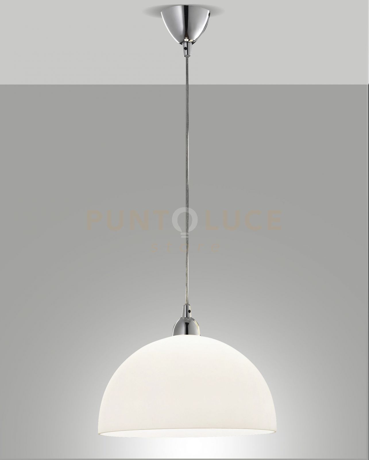 foto del prodotto nice sospensione bianca d.36 cm cm 1 luce attacco e27 in metallo e vetro