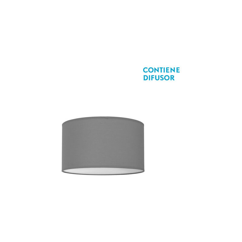 foto del prodotto nicole lampada da soffitto grigia 2xe27 14x30d 