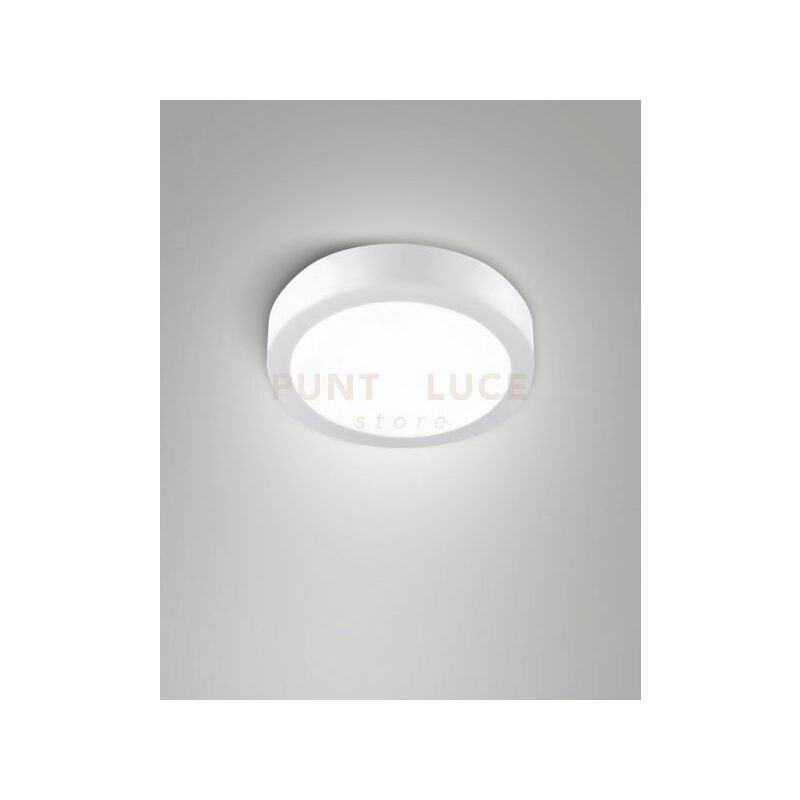 foto del prodotto nicole plafoniera esterno bianco cct 14w 2700k 3000k 4000k 1785lm d.18cm ip54
