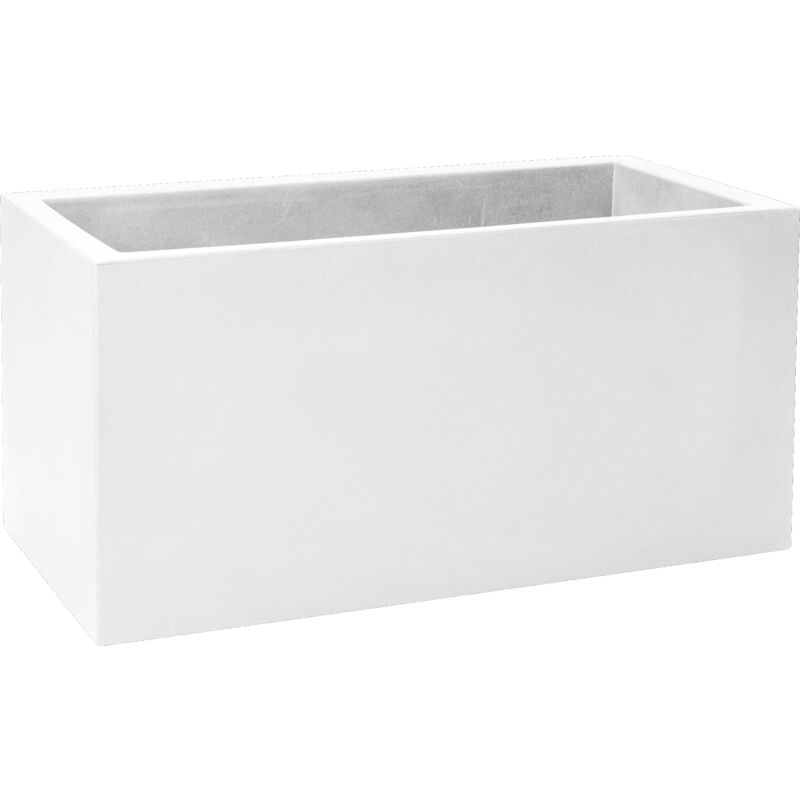 foto del prodotto nicoli cassetta fioriera rettangolare resina modus cm. 80 bianco
