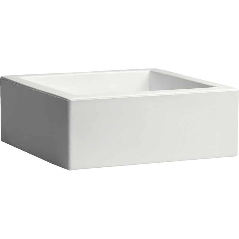 foto del prodotto nicoli fioriera quadrata resina minos cm. 40 bianco