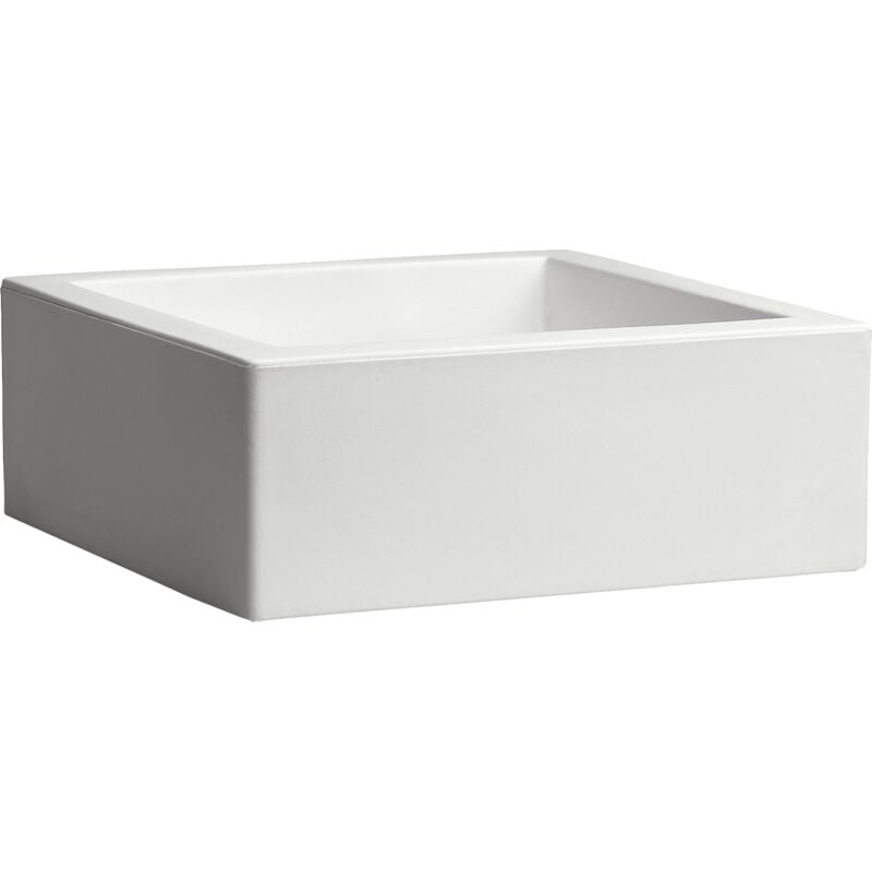 foto del prodotto nicoli fioriera quadrata resina minos cm. 60 bianco