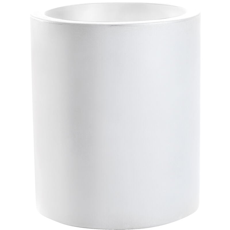 foto del prodotto nicoli vaso a cilindro resina echo cm. 35 bianco