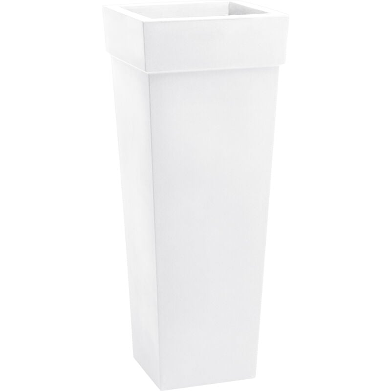 foto del prodotto nicoli vaso quadrato alto resina geryon cm. 100 bianco
