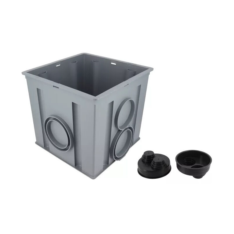 foto del prodotto nicoll - chiusino di interfaccia ritx2b 30x30cm uscita d100mm grigio chiaro
