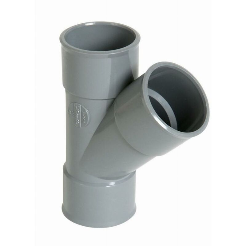 foto del prodotto nicoll diramazione singola femmina femmina 45 pvc grigio 40 mm bh144
