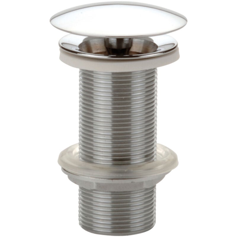 foto del prodotto nicoll piletta per lavabo in ottone cromato a flusso libero valvola fissa altezza 100mm