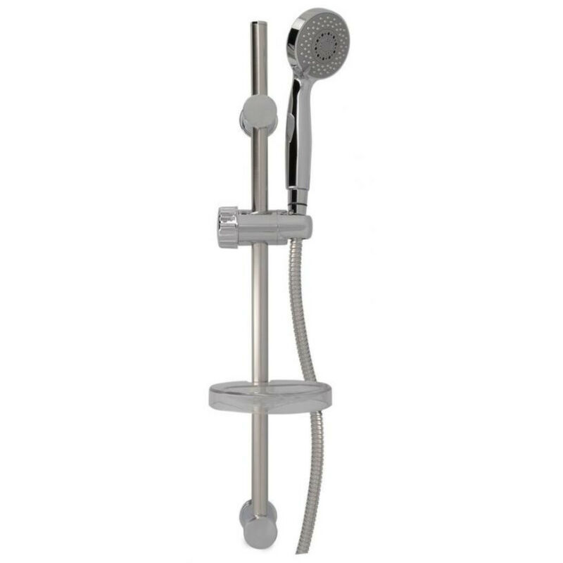 foto del prodotto nicoll set doccia su asta portasapone doccetta 3 getti 0342157
