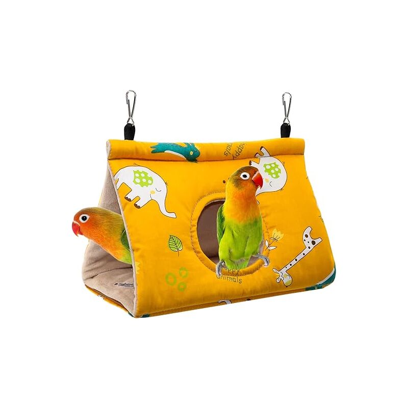 foto del prodotto nido amaca per pappagalli, caldo e morbido, amaca di peluche, gabbia sospesa, tenda per parrocchetti, amazzoni, canarini, gabbia per pappagalli,