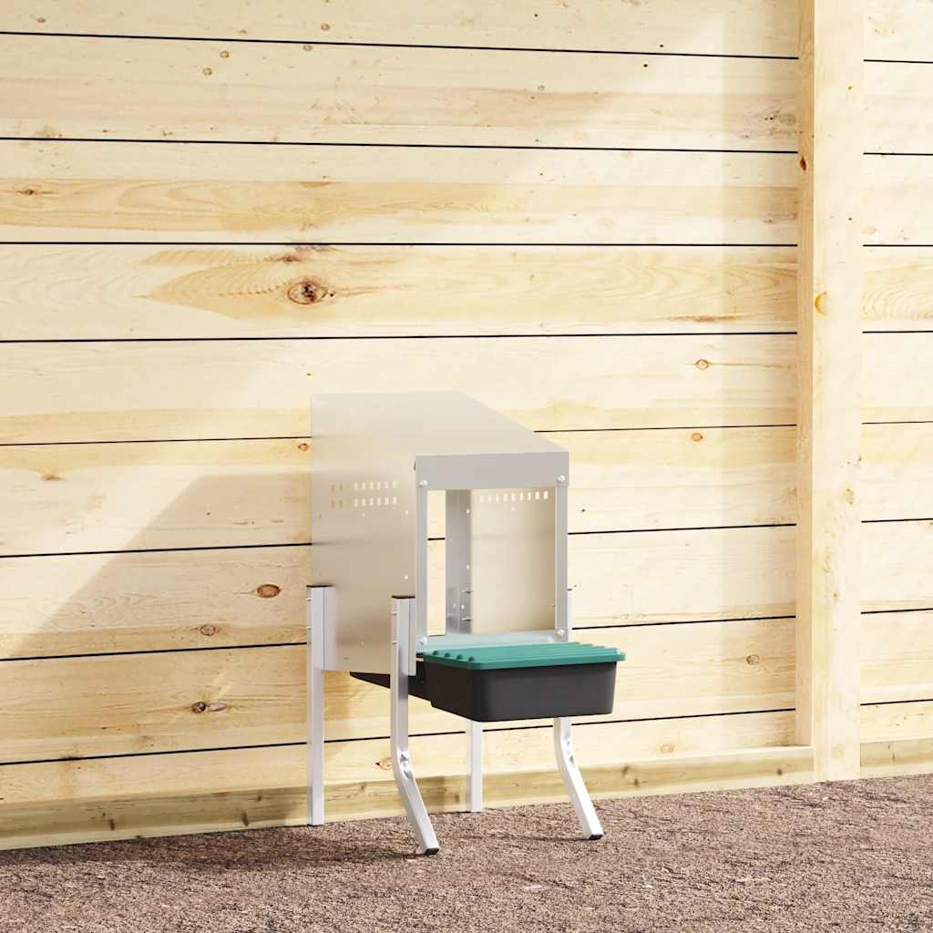 foto del prodotto nido per galline 1 scomparto con gambe in acciaio zincato