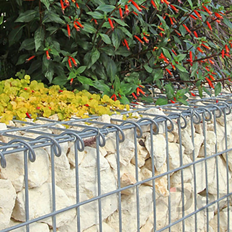 foto del prodotto niederberg metall ganci e distanziatori per gabbioni gancio separatore per gabbione zincato lungo 49 cm 10 pezzi