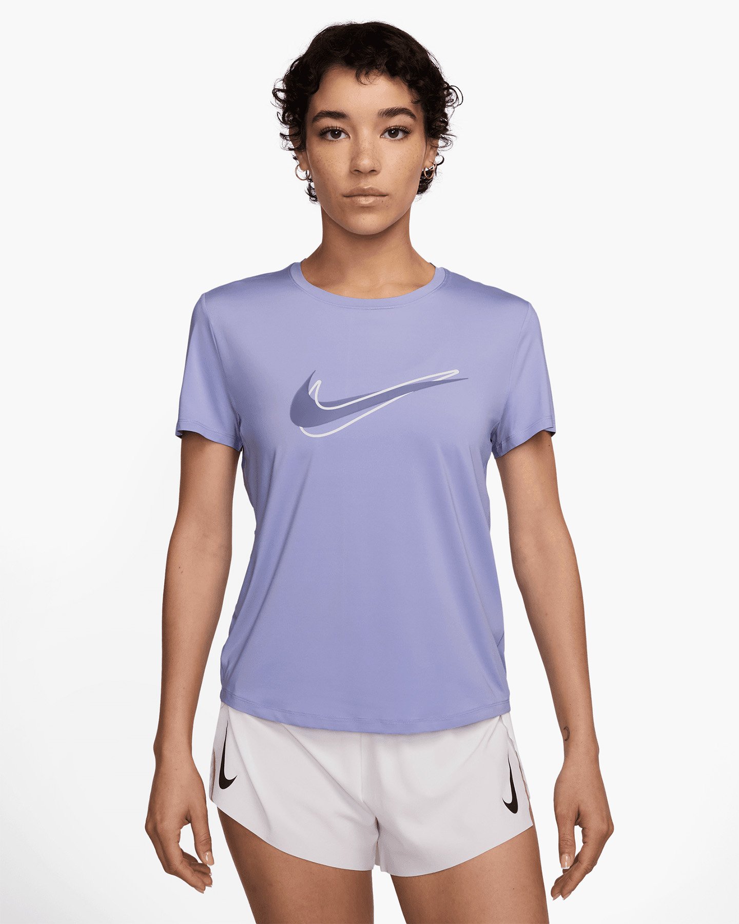 foto del prodotto nike one swoosh w t shirt running donna viola