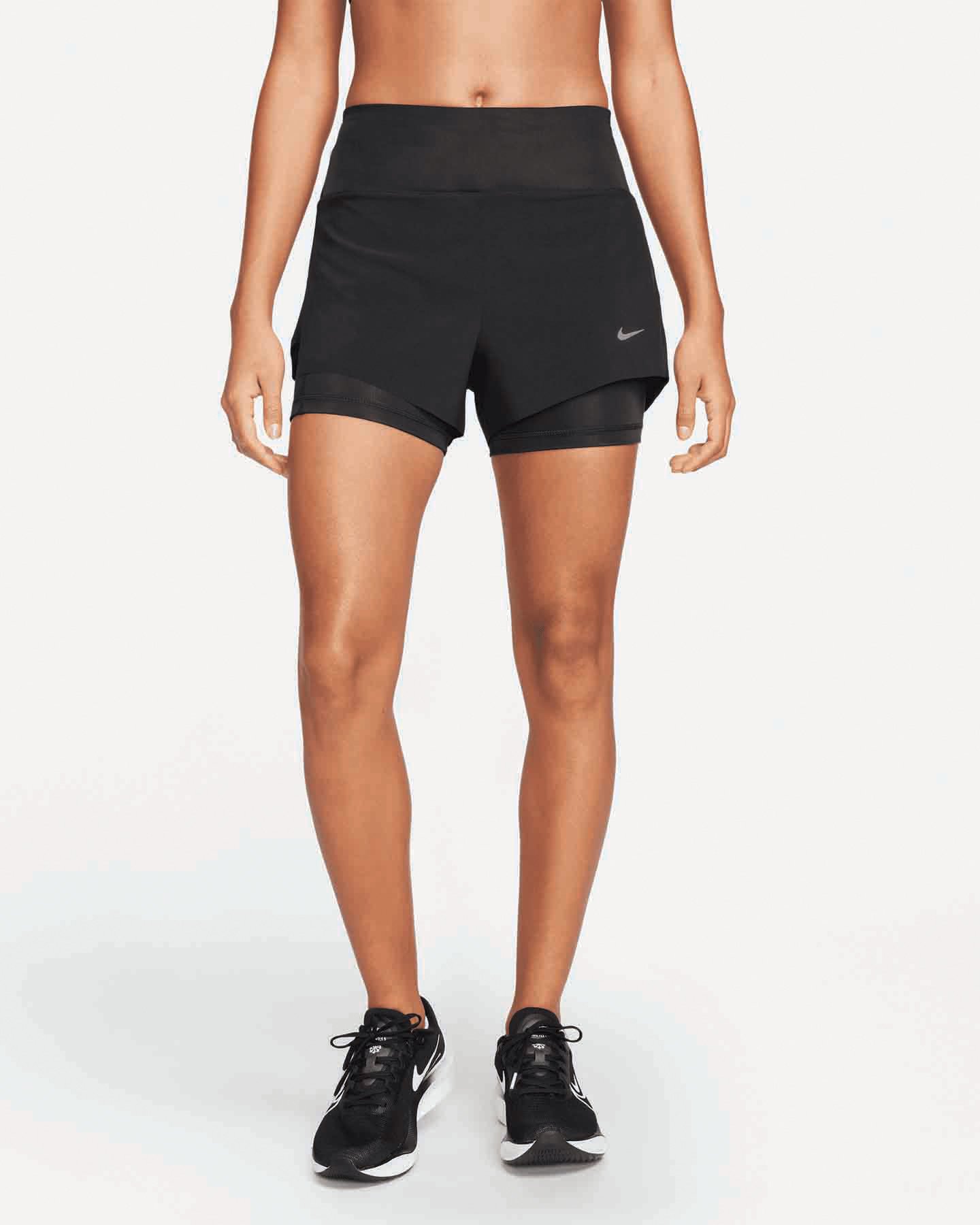 foto del prodotto nike swift dri fit mr 3in 2in w - short running - donna - nero