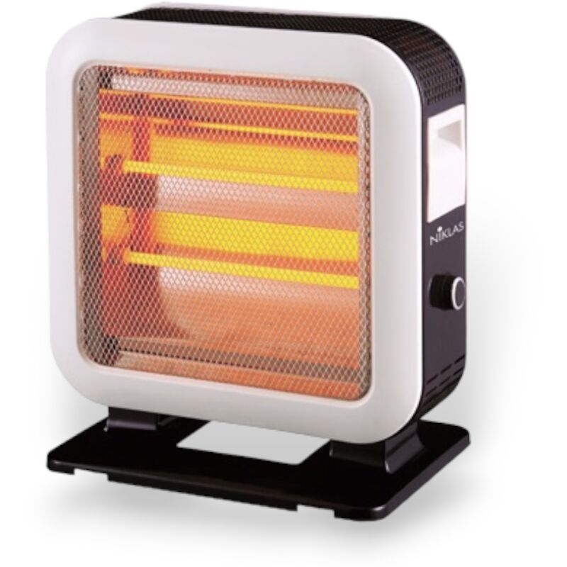 foto del prodotto niklas stufa al quarzo elettrica 1600w con base estensibile anti ribaltamento double face