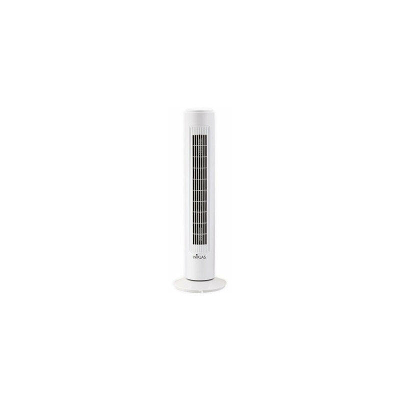 foto del prodotto niklas ventilatore a torre silenzioso 74 cm oscillante con 3 velocit e timer 50w skyscarper