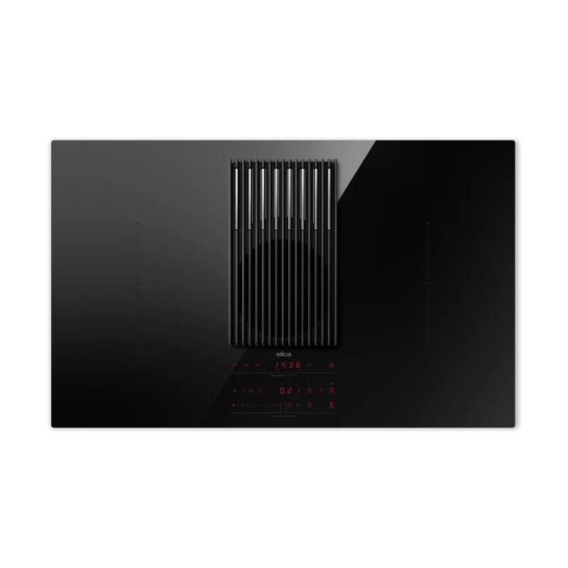 foto del prodotto nikolatesla libra evo bl a 83 nero da incasso 83 cm piano cottura a induzione 4 fornello i cappa da incasso elica