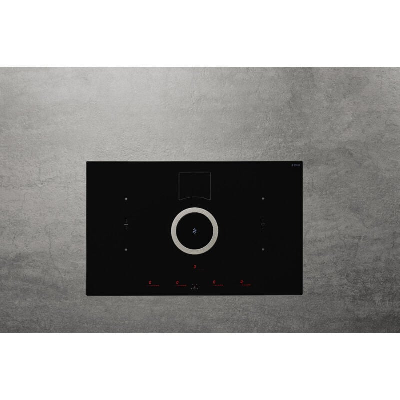 foto del prodotto nikolatesla switch bl f 83. colore del prodotto nero, posizionamento dell apparecchio da incasso, dimensione della larghezza del piano cottura 83