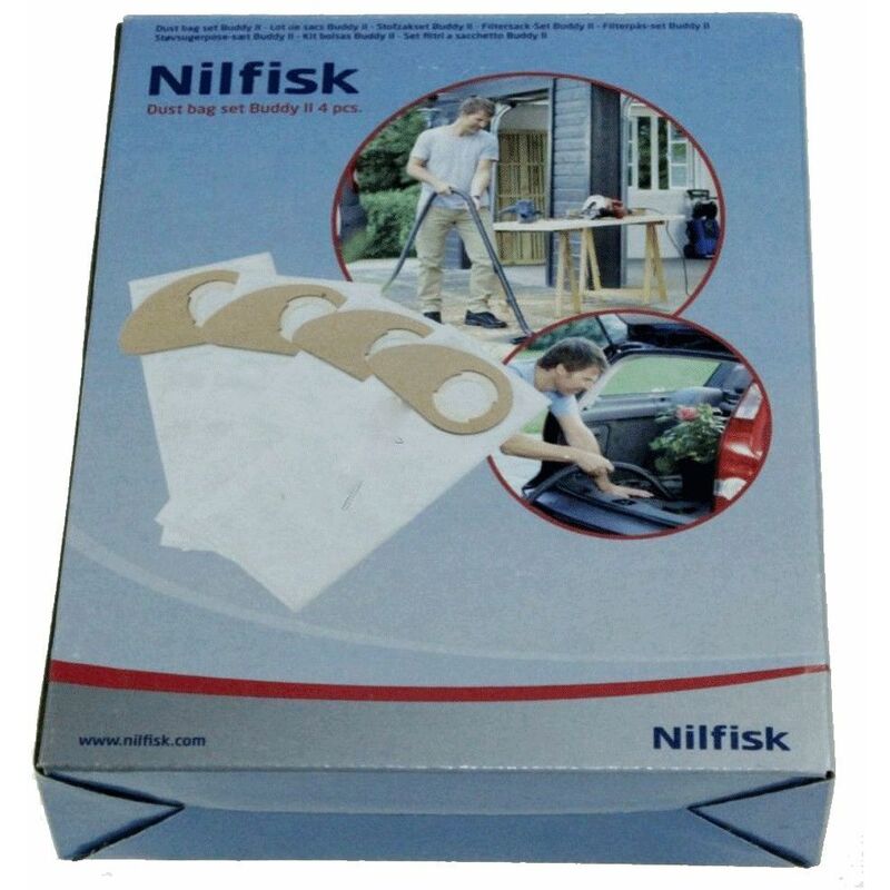 foto del prodotto nilfisk 4 sacchetti sintetici buddy ii aspirapolvere 3367800787162862331