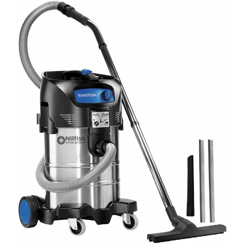 foto del prodotto nilfisk aspiratore a umido asciutto attix 40 01 pc inox 37 litri 1500 w 107413593