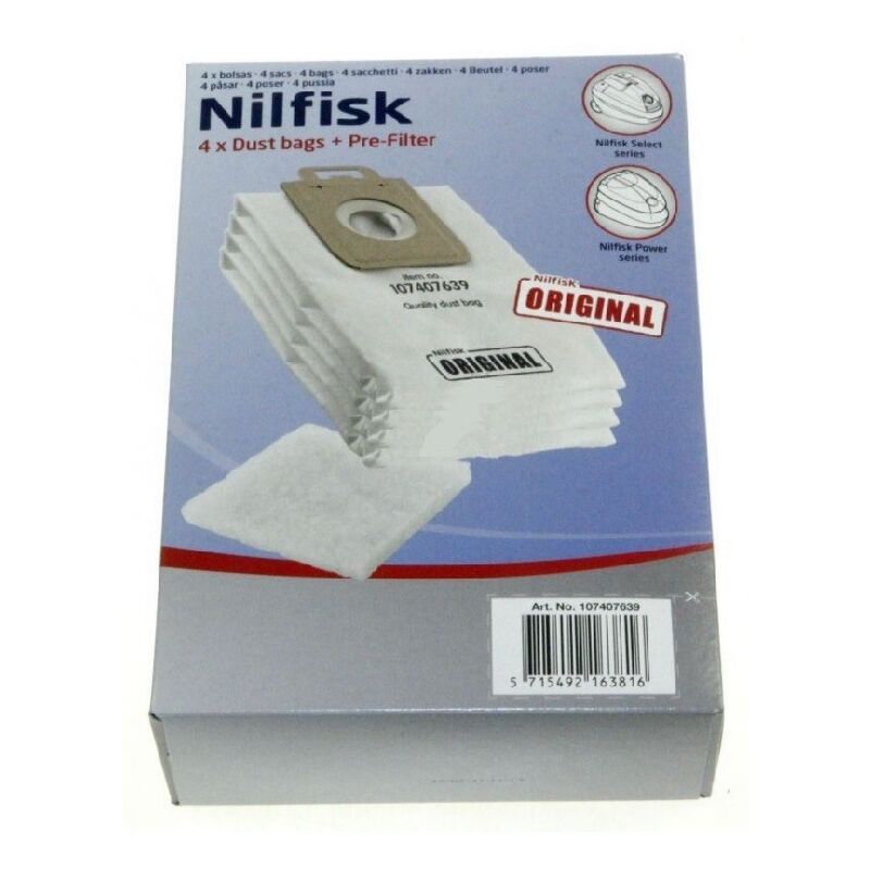foto del prodotto nilfisk confezione di 4 sacchetti igienici pre filtro aspirapolvere 1557173662894843230