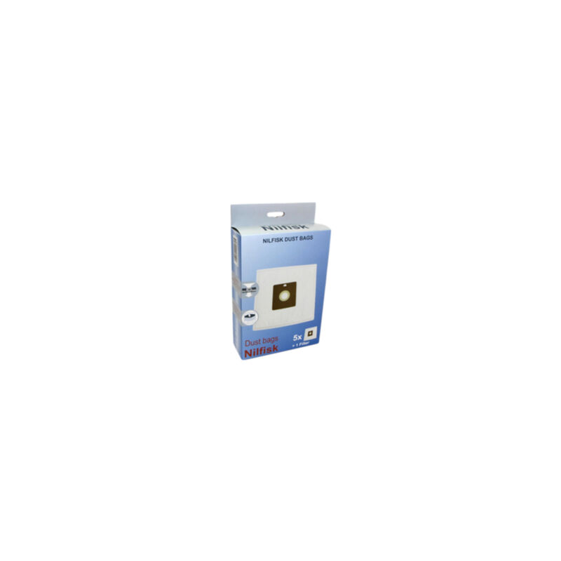 foto del prodotto nilfisk scatola di 5 sacchi con filtro da 1 taglio compatto gotta force per 78602600 aspirapolvere, 22422400