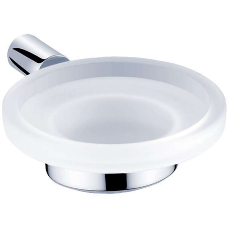 foto del prodotto nimco bormo supporto per dispenser di sapone, vetro smerigliato cromo br 11059w 26