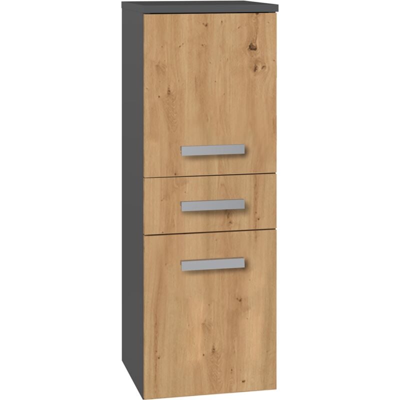 foto del prodotto nina mobile bagno 2 ante 1 cassetto 30x30x85cm colonna portaoggetti per bagno basso