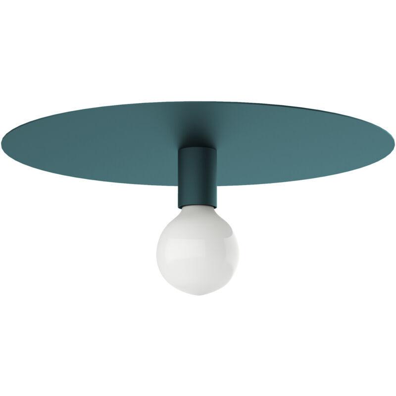 foto del prodotto nina plafoniera, 1x e27, max 42w, metallo, blu mediterraneo, d.40cm lumicom