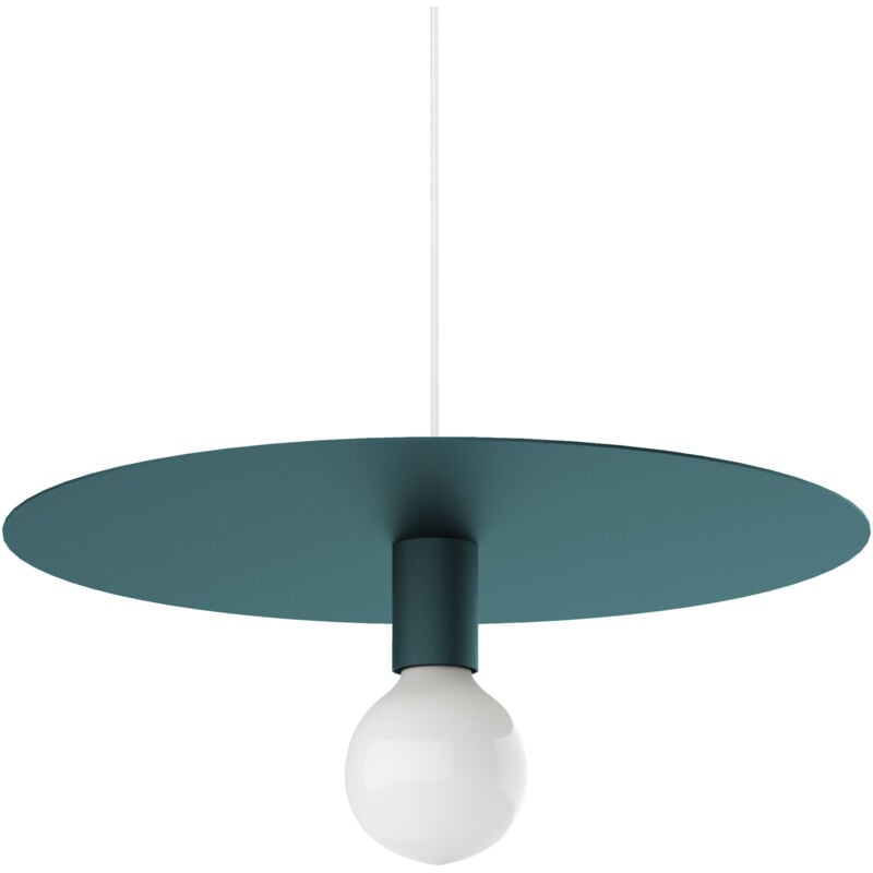 foto del prodotto nina sospensione, 1x e27, max 42w, metallo, blu mediterraneo, d.40cm lumicom