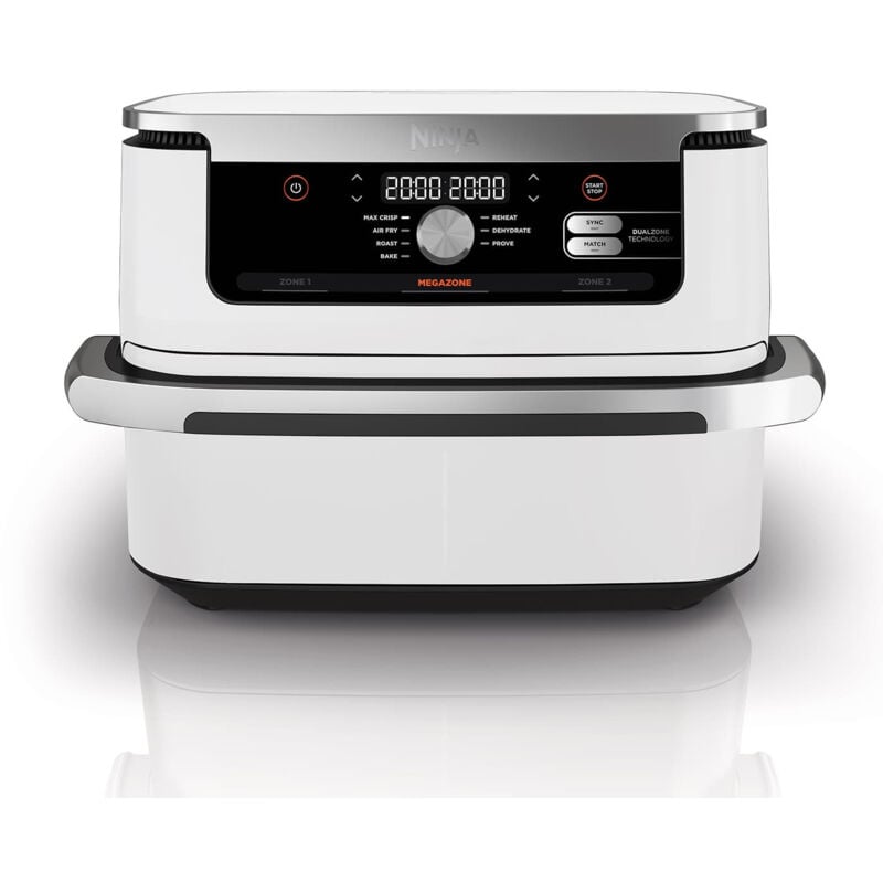 foto del prodotto ninja af500euwh friggitrice ad aria calda friggitrice doppia 10,4 l indipendente 2470 w argento bianco