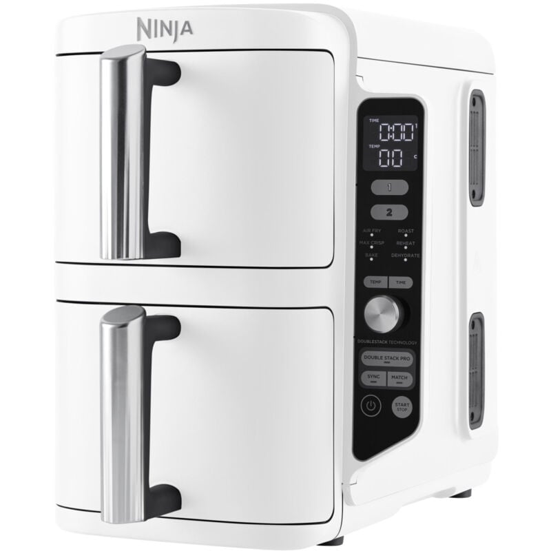 foto del prodotto ninja shark sl400euwh friggitrice doppia 9.5 l indipendente 2470 w friggitrice ad aria calda bianco