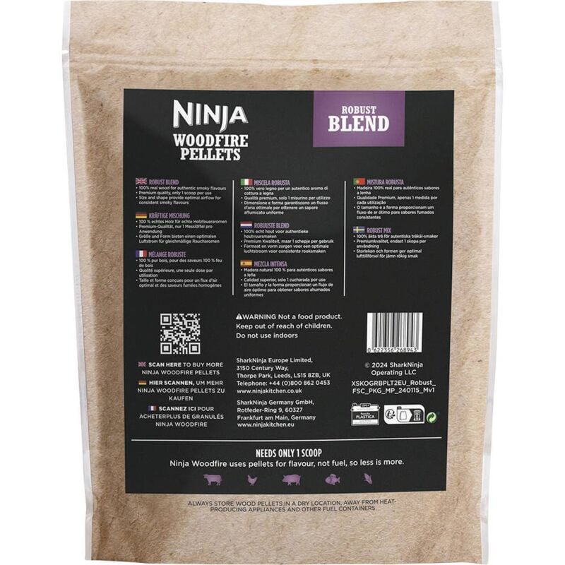 foto del prodotto ninja woodfire nnj.xskogrbplt2eu pellet miscela robusta 900 g