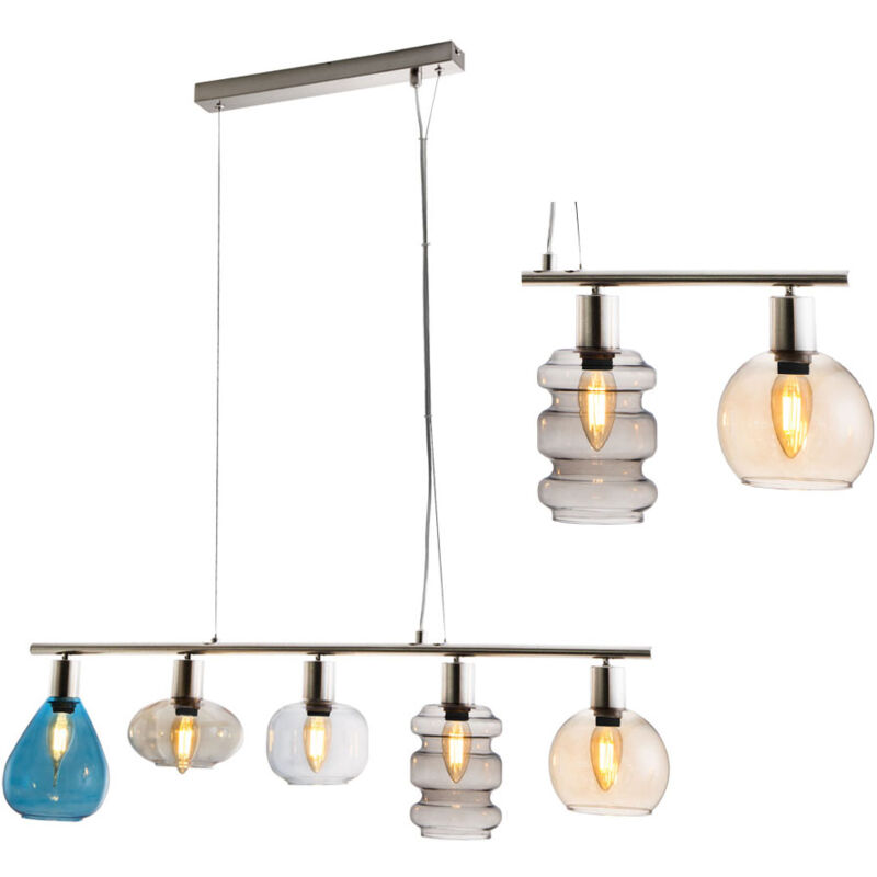 foto del prodotto nino lampada a sospensione a soffitto design soggiorno sala da pranzo illuminazione vetro cucina corridoio lampada a sospensione multicolore