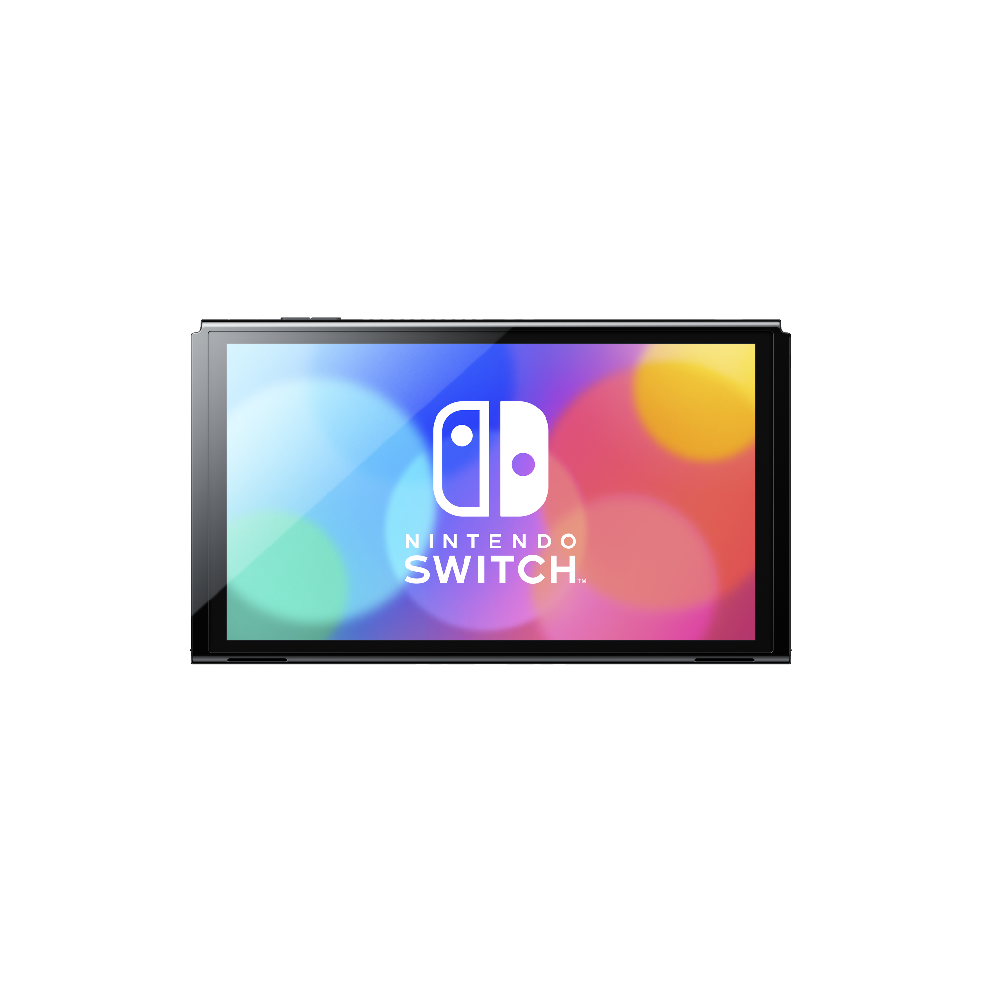 foto del prodotto nintendo switch modello oled rosso neon blu neon, schermo 7 pollici