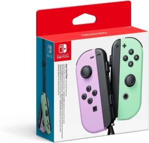 foto del prodotto nintendo switch set da due joy con viola pastello verde pastello