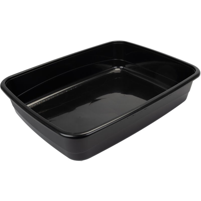 foto del prodotto nip 30 lettiera gatto aperta nip 30 . variante 30 misure 49.5 x 64.5 x h 14.5 cm nero ferplast