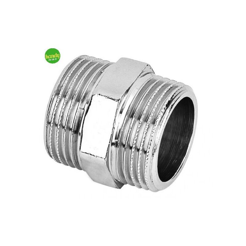 foto del prodotto niples in ottone cromato tiemme maschio maschio 3 8